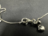 18" Pandora 925 Silver Cubic Zirconia Wishbone Necklace 4Gs