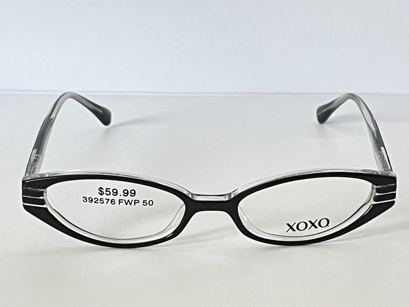 NWOT XOXO Charm Eyeglasses 50-17-140 Black Crystal Frames NB07