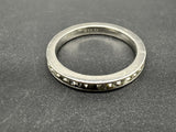 925 Sterling Silver CZ Eternity Band Ring Sz 8.5