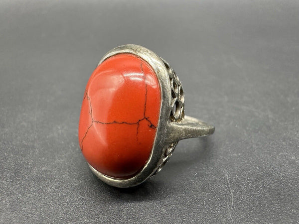 Sterling Silver Semi Precious Stone Ring Size 7