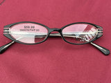 NWOT XOXO Charm Eyeglasses 50-17-140 Black Crystal Frames NB07