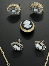 28 Piece Vintage and Modern Estate Cameo Mixed Style Costume Jewelry Lot