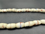 Tube Shaped Trade Bead Necklace 32”