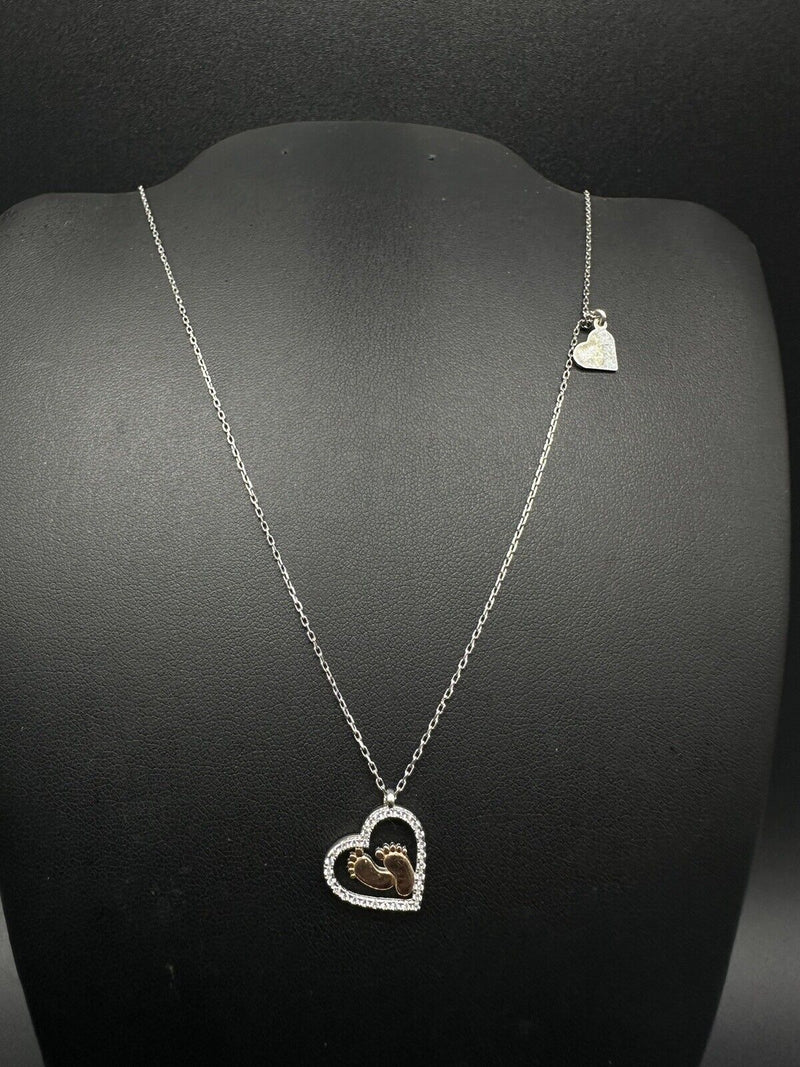 Baby Feet Heart Necklace First time mom Gift Mommy to be New Mom