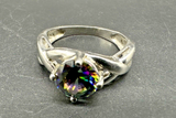 Mystic Fire Topaz, 925 Sterling Silver Ladies Ring Sz8