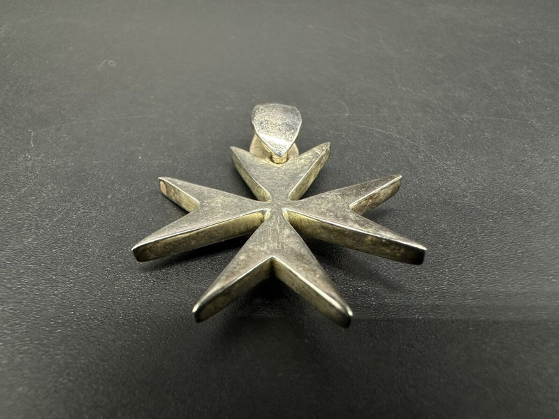 Sterling Silver Maltese Cross Solid Pendant 6Gs