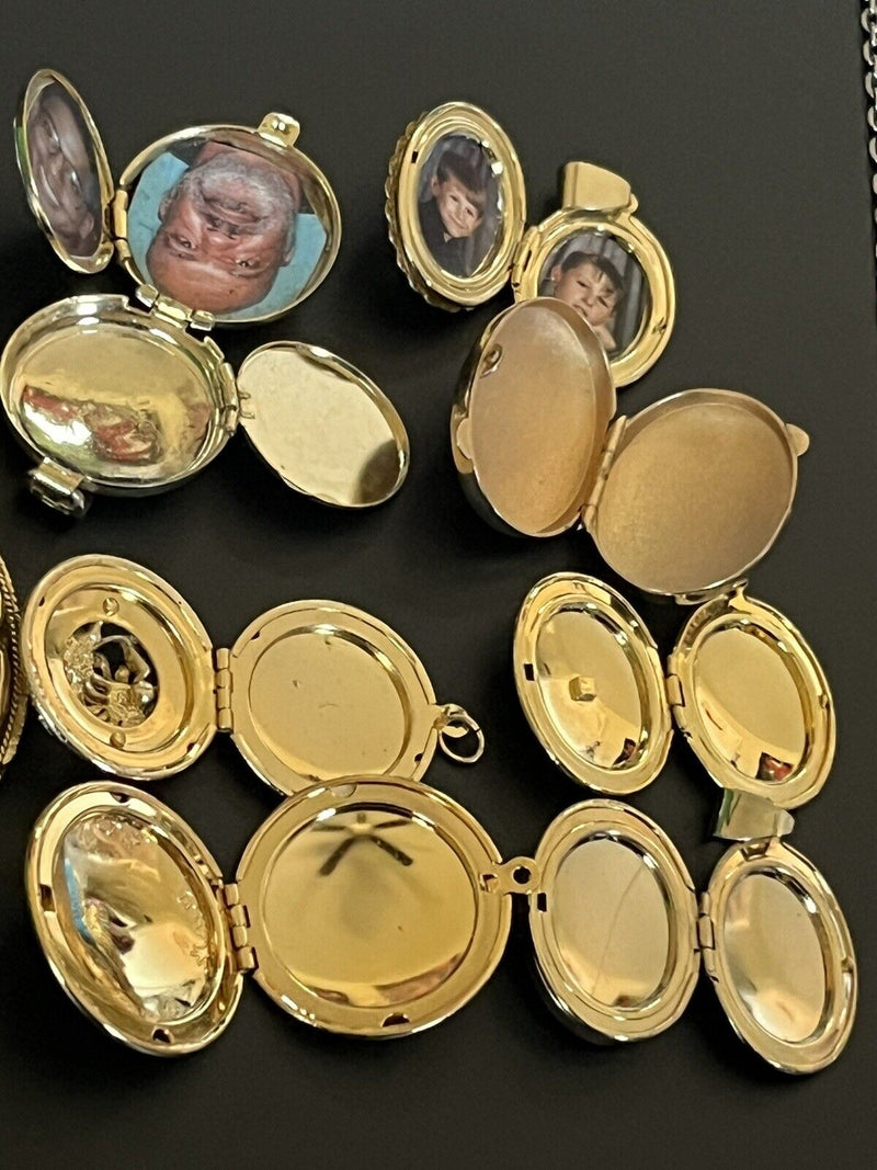 Collection Lot Vintage Locket Design Jewelry.. Picture, Solid Perfume