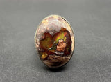 Sterling silver 925 Moss Agate ring Sz 7.5 6Gs