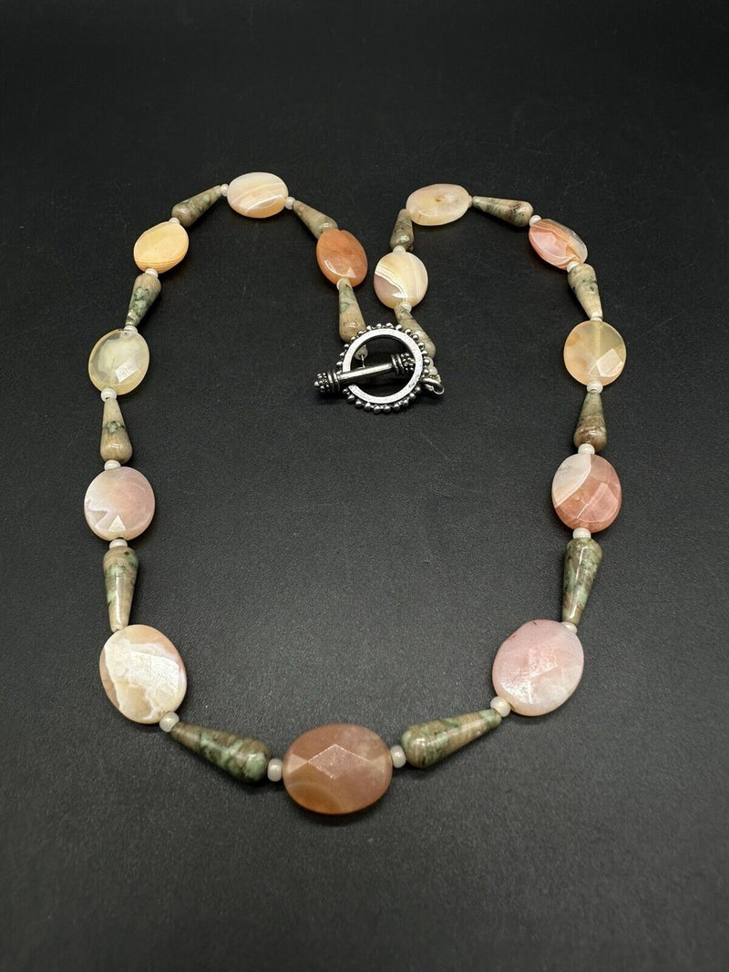 Natural Mixed Gemstone Necklace Multi Color Stone 34G ~20" long