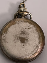 INGERSOLL YANKEE WHITE DIAL METAL BASE POCKET WATCH for Parts/Repair