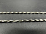 19”  SOLID 925 Sterling Silver Rope Chain 11g