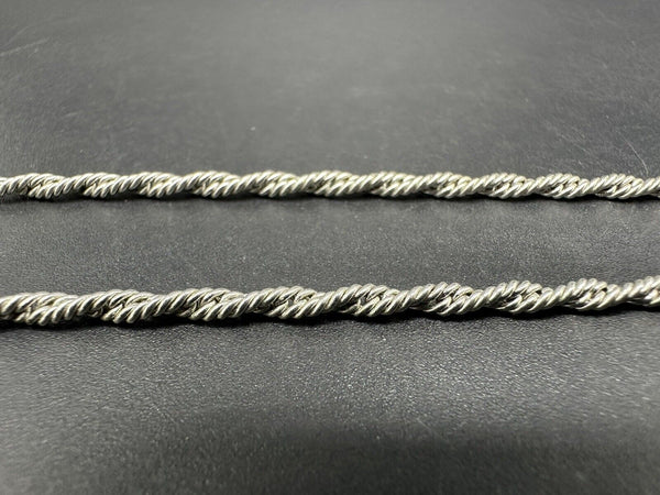 19”  SOLID 925 Sterling Silver Rope Chain 11g