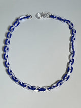 Blue Clear Transparent Unisex Acrylic Cable Chain Link Necklace 18” Long 9mm