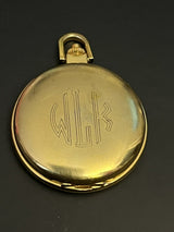 Vintage  1995 Waltham Gold-Tone Monogram UNTESTED Pocket Watch Grade