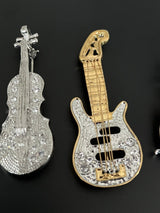 Vintage to now Mixed Musical Instruments Brooches Jewelry Lot Of 5pcs