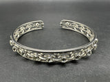 Vintage Krementz Silver Tone Filgree Design Cuff Bracelet 6.5”