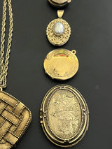 Collection Lot Vintage Locket Design Jewelry.. Picture, Solid Perfume