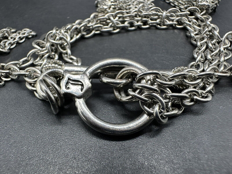 Juicy Couture Silver Tone Chain Link Bracelet 7”