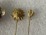 Vintage Monet Trifari Sarah Cov Stick Pins Lot of 4