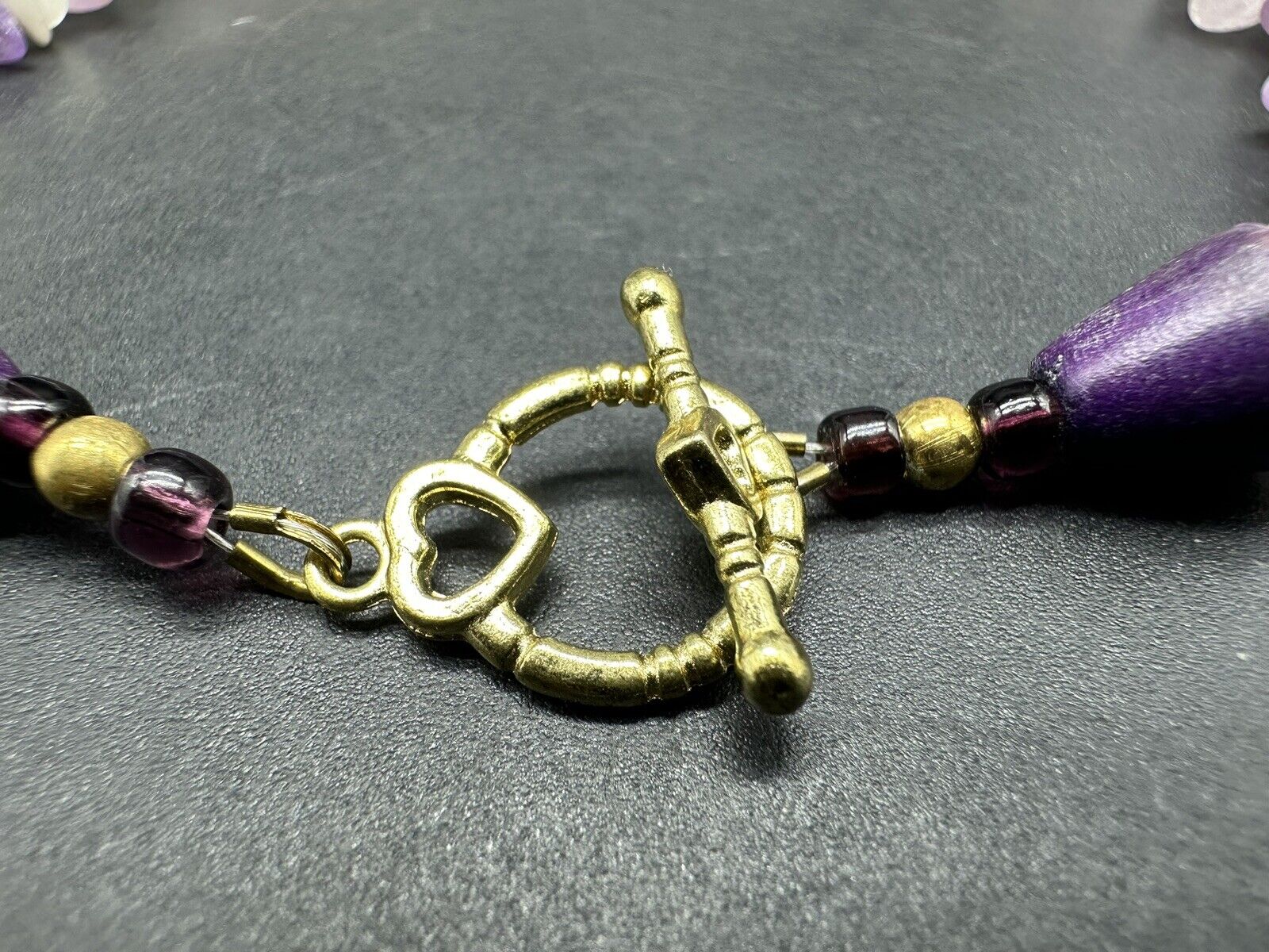 Amethyst Nugget Statement Beaded 22” Necklace
