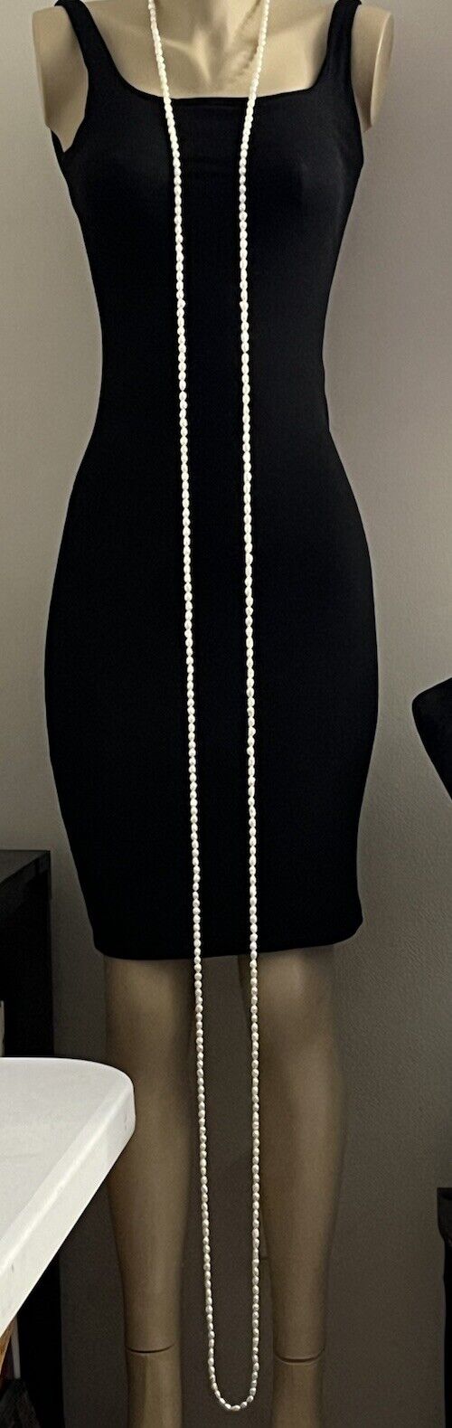 Endless Strand White Genuine Freshwater Pearl Necklace 116” Extra Long