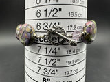 Art Glass Enamel Bead Bracelet 7"~ Beautiful