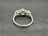 Sterling Silver 925 Cubic Zirconia Wedding Engagement Ring Sz 9