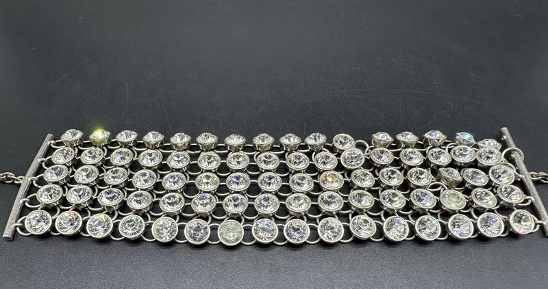 Crystal Vintage Bracelet Extra Wide 7” Long