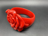 Red Rose Acrylic Statement Bracelet 8”