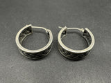 Native American Sterling Silver Vintage Braided Earrings