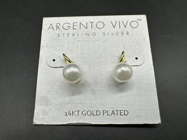 Argento Vivo 14Kt Gold Plated Sterling Silver Earrings