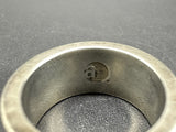 Vintage silver sterling 925 rotating spinning ring with believe, size: 7