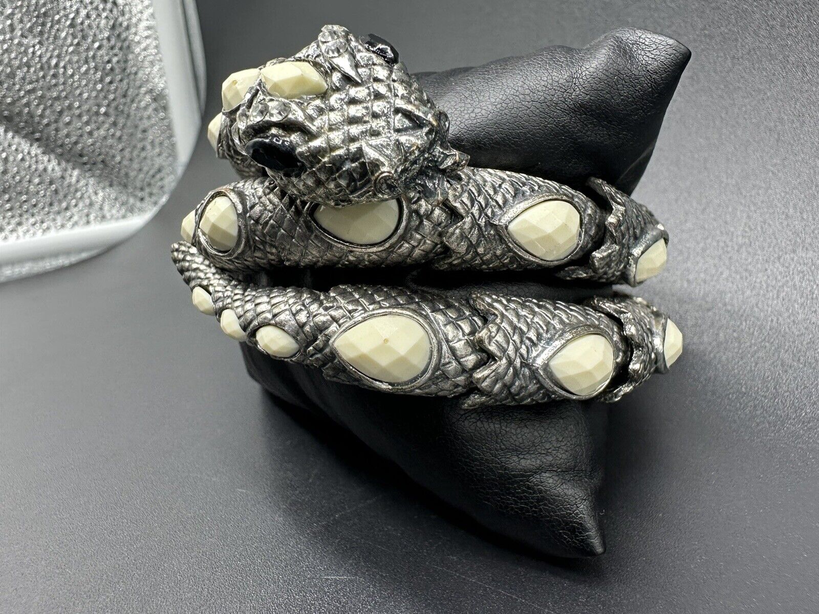 Women Bangle Bracelet Metal Fashion Jewelry Wrap Around Snake One Size Fit All
