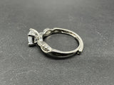 Stunning Sterling Silver & Round Cz Ring 925, Sz 7