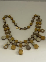 Banana Republic faceted statement necklace signed BR~One Link Is Disconnected~