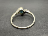 Sterling Silver 925 Blue Stone 925 Pear Shape Women's Sz 9.5