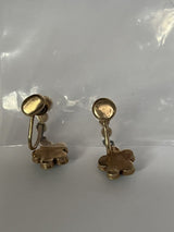 Antique 14k Gold Art Deco Style Flower Drop/Dangle Earrings 1” ~2.3 grams~