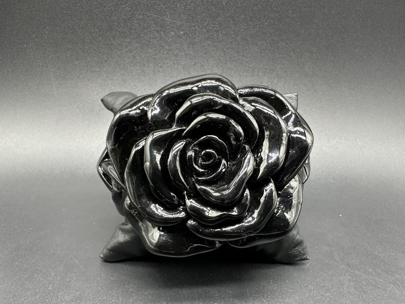 Black Rose Acrylic Statement Bracelet 8”