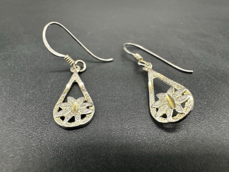 Sterling Silver Floral Earrings