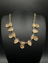 Swarovski Czech Gold Tone Necklace  19”