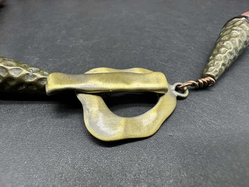 Jasper Agate Statement Necklace 20”