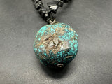 Nugget Stones Turquoise  Pendant Necklace  17”