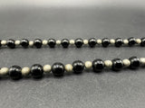 Vintage Tourmaline Silver Plated Bead Necklace 23”