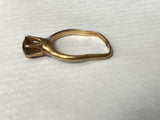 14k Yellow Gold Victorian Ostby Tourmaline Solitaire Ring~Sz 5.5~ Needs Repair