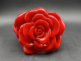 Red Rose Acrylic Statement Bracelet 8”