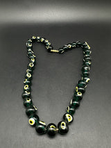 Vintage Evil Eye Glass Nasir Bead Necklace 20”