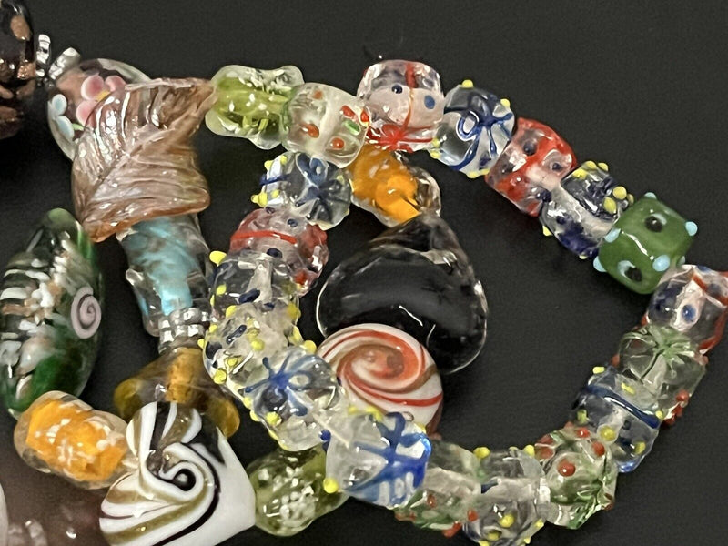 Lot of Assorted Art Glass Beaded  Bracelets Jewelry