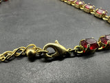 Vintage Estate Avon Red Rhinestone Necklace 19”