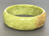 Vintage Chrysoprase? Solid Gemstone Bangle Bracelet 8"