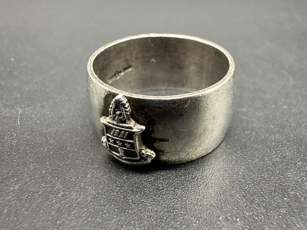 Sorority Crest Gamma Phi Betta Thick Ring 7” Sterling Silver 7Grams